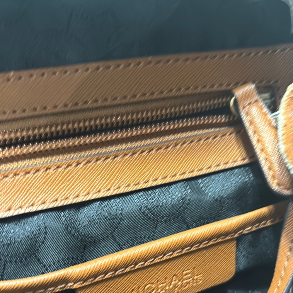 Michael Kors Black and Tan Backpack with Leather Accents - Picture 10 of 13